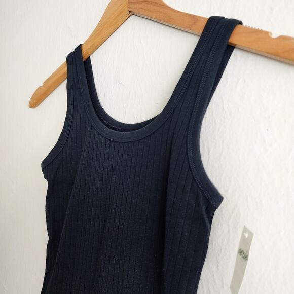 NEW Aerie No BS Wide Ribbed Tank Top Black - Picture 4 of 10
